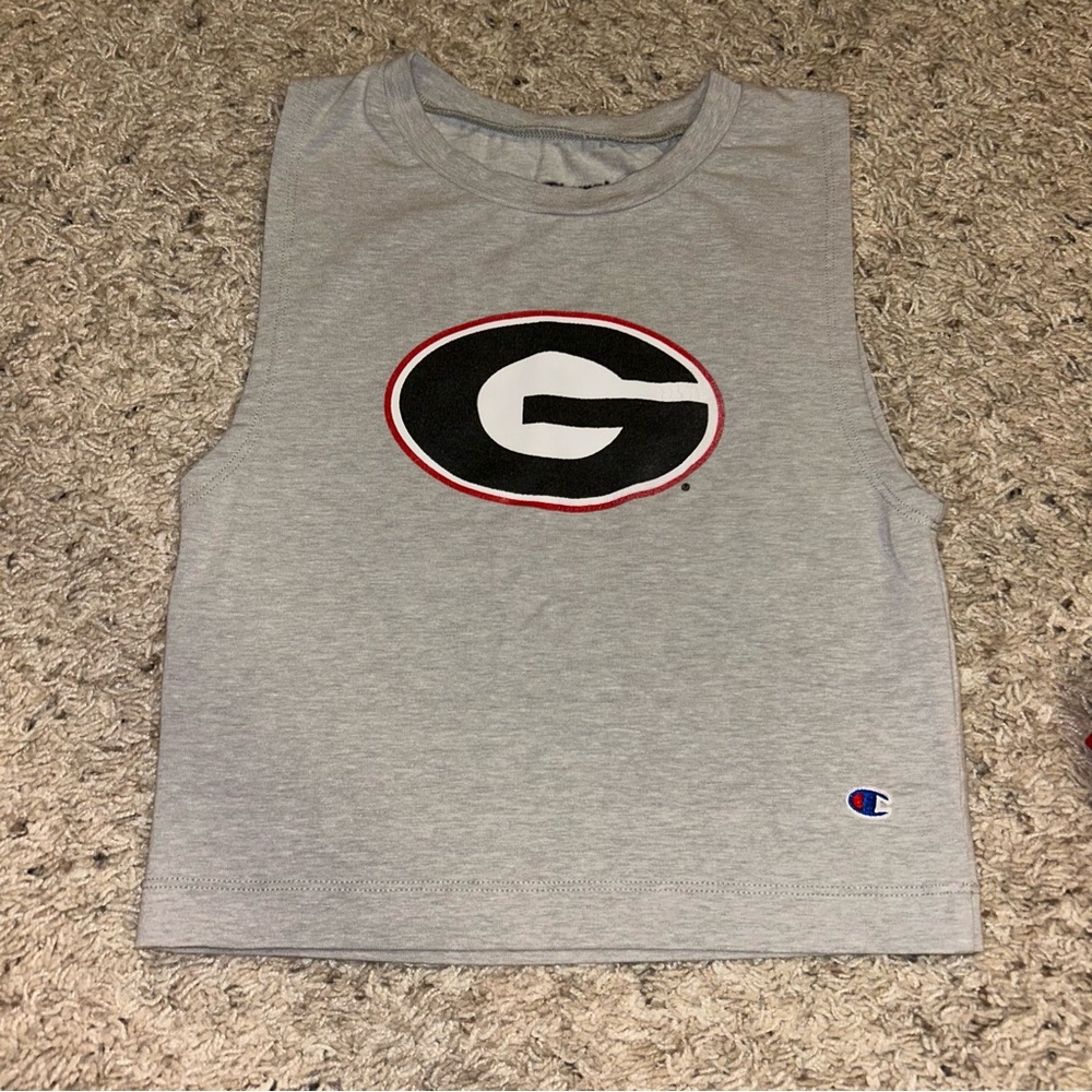 Champion UGA Gray Sleeveless Top